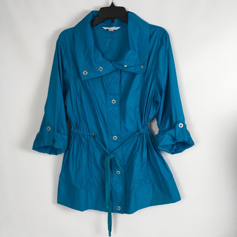 Pendleton Lightweight Windbreaker Rain Jacket Aqua Jacket Sz L - Picture 5 of 11